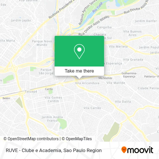 RUVE - Clube e Academia map