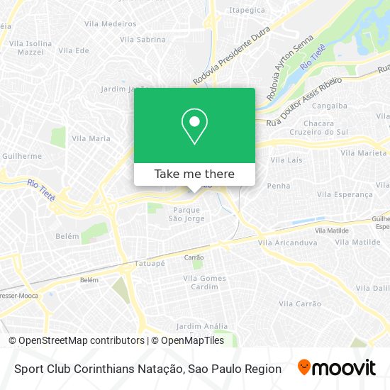 Sport Club Corinthians Natação map