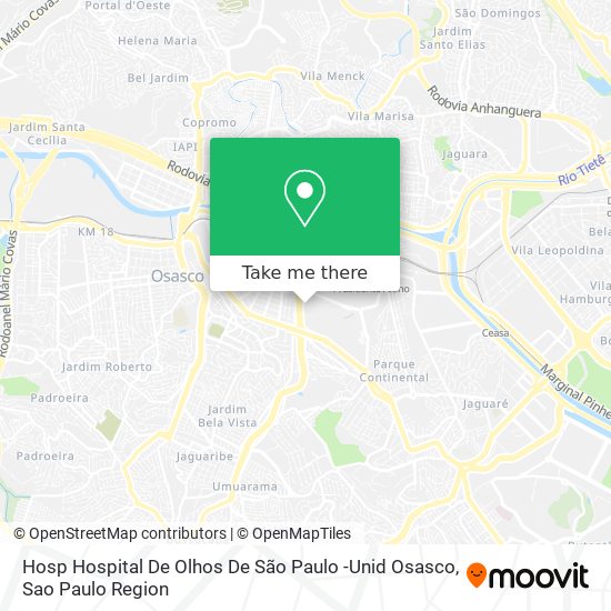 Hosp Hospital De Olhos De São Paulo -Unid Osasco map