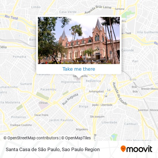 Mapa Santa Casa de São Paulo