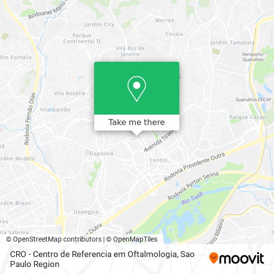 CRO - Centro de Referencia em Oftalmologia map