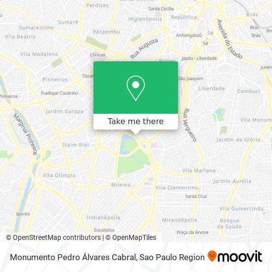 Mapa Monumento Pedro Álvares Cabral