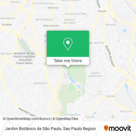 Mapa Jardim Botânico de São Paulo