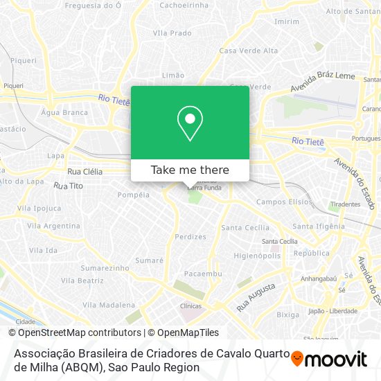 Mapa Associação Brasileira de Criadores de Cavalo Quarto de Milha (ABQM)