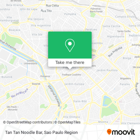 Mapa Tan Tan Noodle Bar