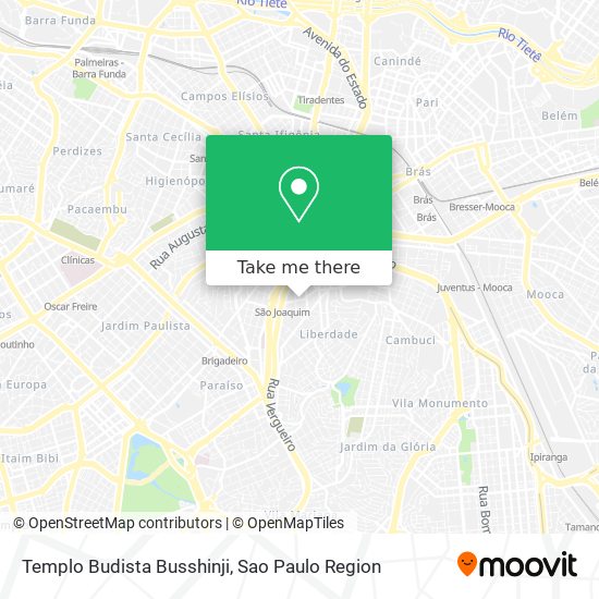 Mapa Templo Budista Busshinji