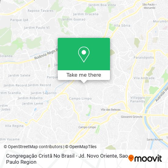 Congregação Cristã No Brasil - Jd. Novo Oriente map