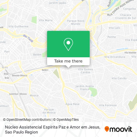 Núcleo Assistencial Espírita Paz e Amor em Jesus map