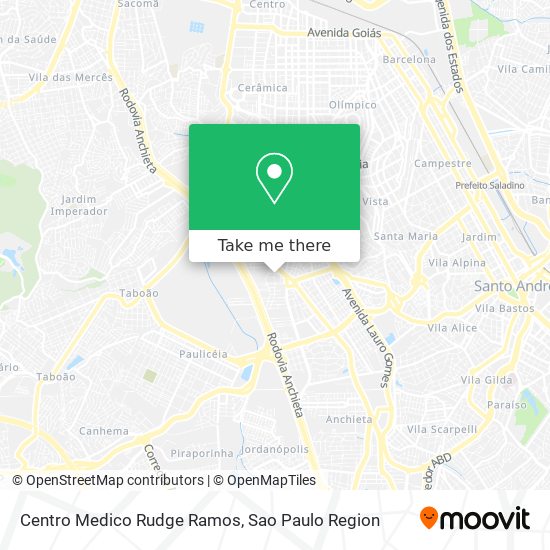 Mapa Centro Medico Rudge Ramos