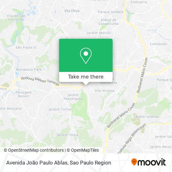 Mapa Avenida João Paulo Ablas