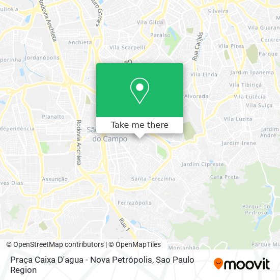 Mapa Praça Caixa D'agua - Nova Petrópolis