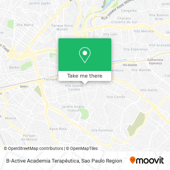 Mapa B-Active Academia Terapêutica