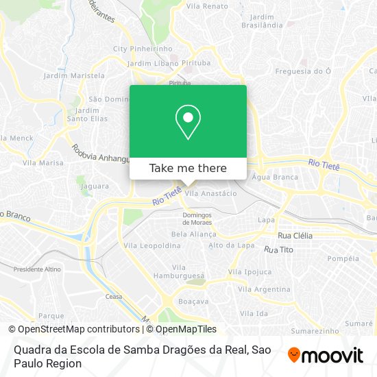 Quadra da Escola de Samba Dragões da Real map