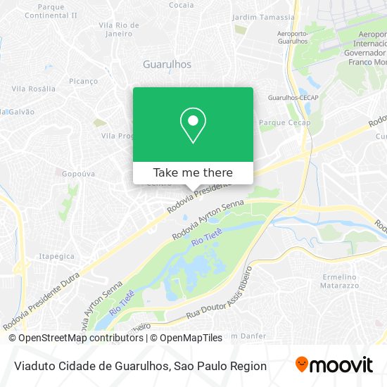 Mapa Viaduto Cidade de Guarulhos