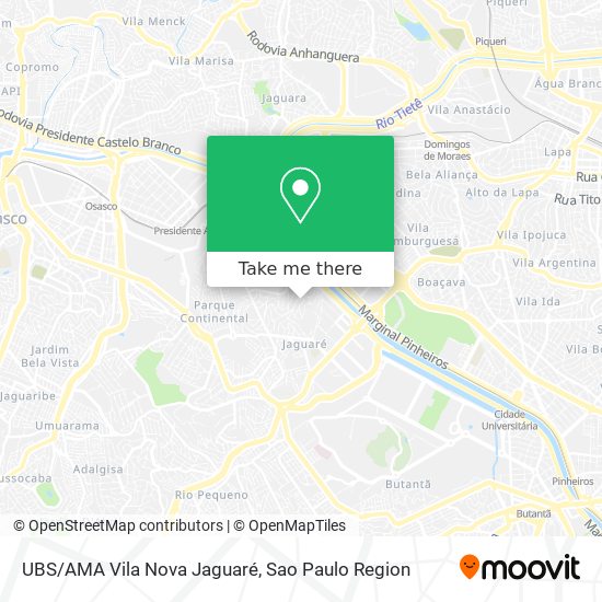 UBS/AMA Vila Nova Jaguaré map