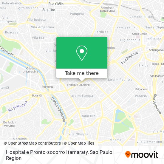 Mapa Hospital e Pronto-socorro Itamaraty