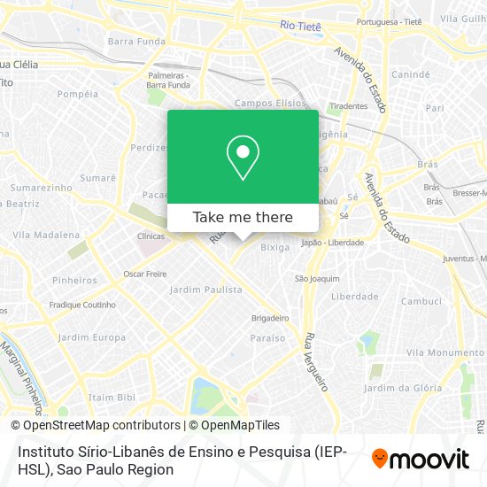 Instituto Sírio-Libanês de Ensino e Pesquisa (IEP-HSL) map