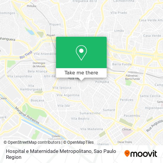 Hospital e Maternidade Metropolitano map