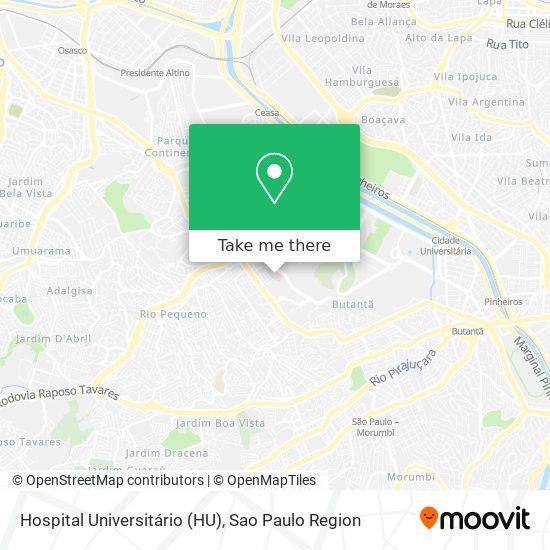 Mapa Hospital Universitário (HU)