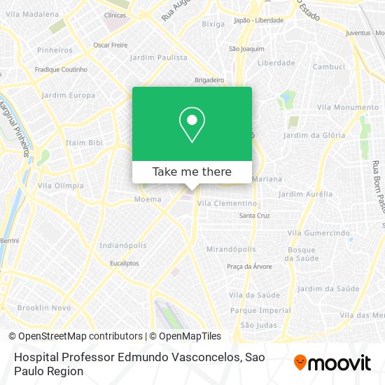 Mapa Hospital Professor Edmundo Vasconcelos