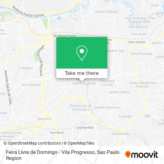 Feira Livre de Domingo - Vila Progresso map