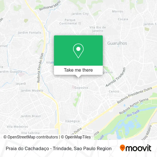 Praia do Cachadaço - Trindade map
