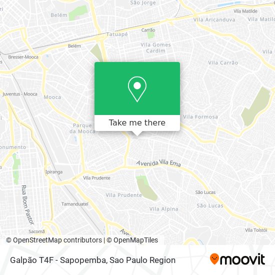 Galpão T4F - Sapopemba map