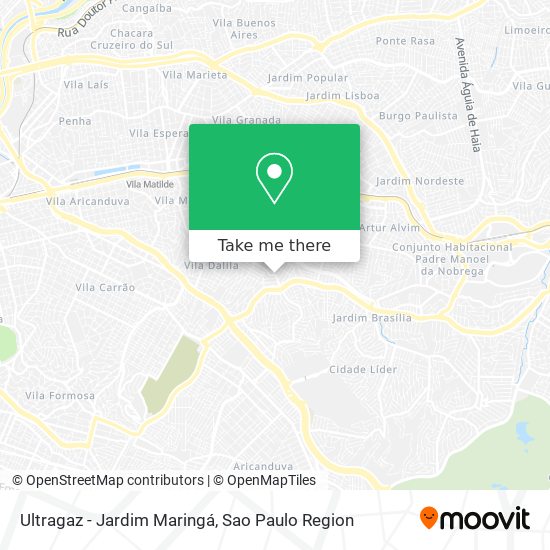 Mapa Ultragaz - Jardim Maringá