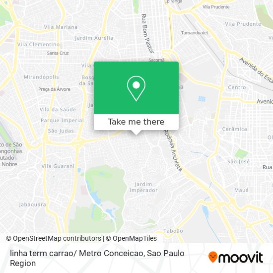 Mapa linha term carrao/ Metro Conceicao