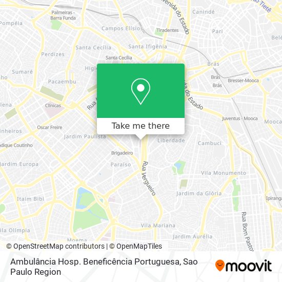 Ambulância Hosp. Beneficência Portuguesa map