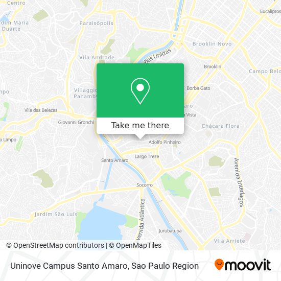 Uninove Campus Santo Amaro map