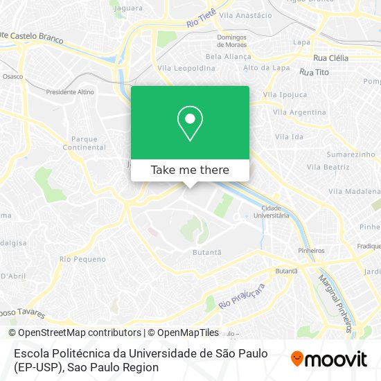 Mapa Escola Politécnica da Universidade de São Paulo (EP-USP)