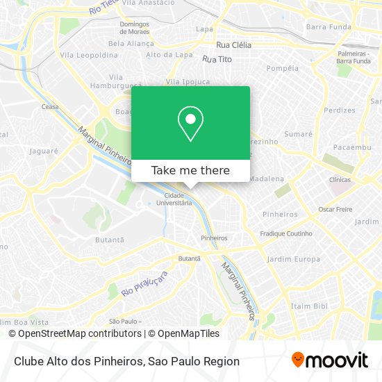 Clube Alto dos Pinheiros map