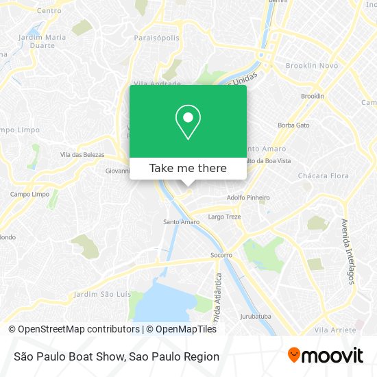 São Paulo Boat Show map