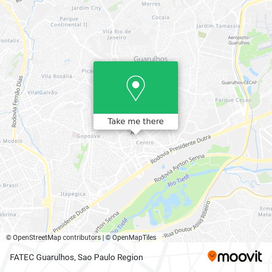 Mapa FATEC Guarulhos