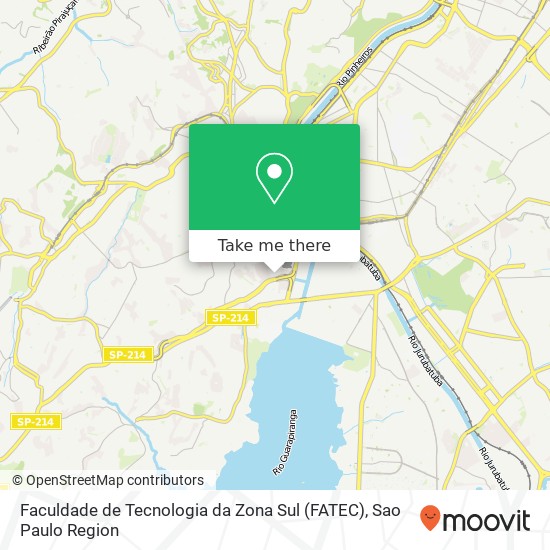 Mapa Faculdade de Tecnologia da Zona Sul (FATEC)