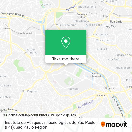Mapa Instituto de Pesquisas Tecnológicas de São Paulo (IPT)