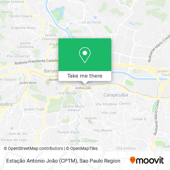 Estação Antonio João (CPTM) map
