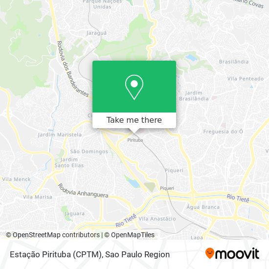 Mapa Estação Pirituba (CPTM)