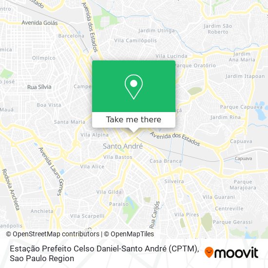 Estação Prefeito Celso Daniel-Santo André (CPTM) map