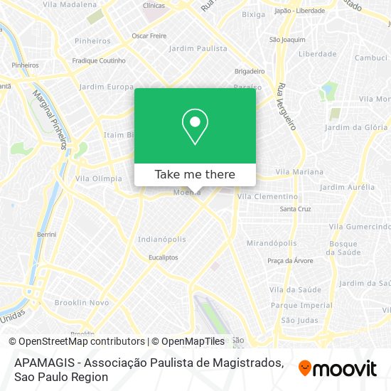 APAMAGIS - Associação Paulista de Magistrados map