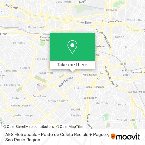 AES Eletropaulo - Posto de Coleta Recicle + Pague - map