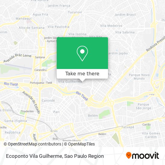 Ecoponto Vila Guilherme map