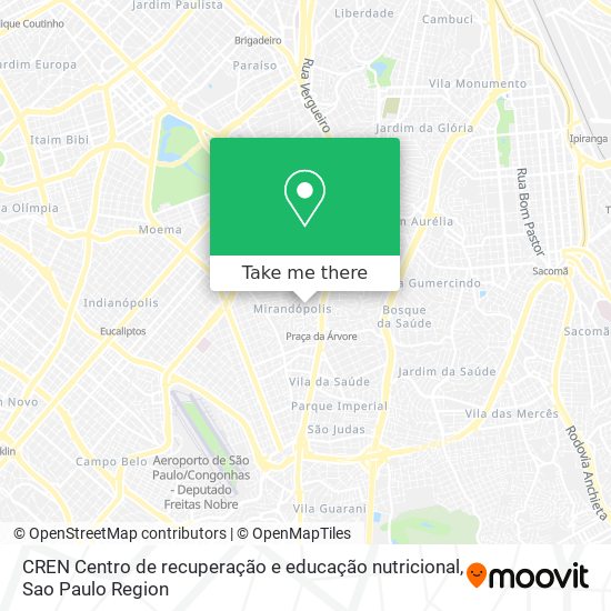 Mapa CREN Centro de recuperação e educação nutricional