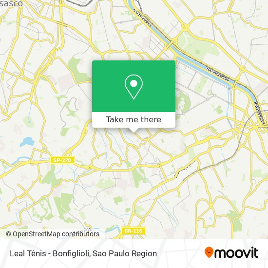 Mapa Leal Tênis - Bonfiglioli