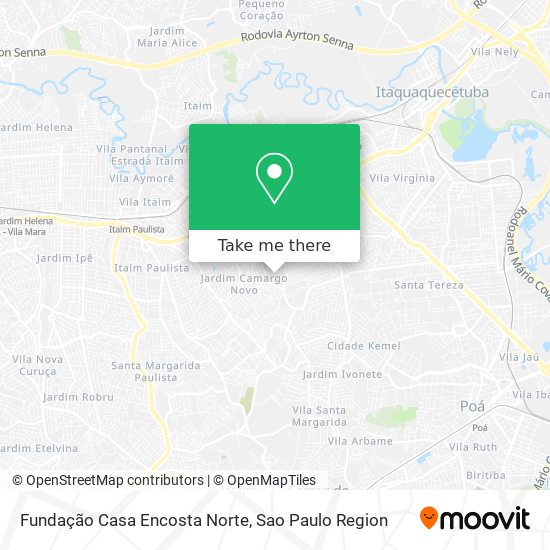 Fundação Casa Encosta Norte map