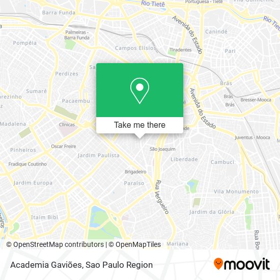 Academia Gaviões map