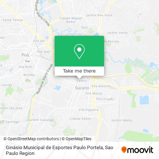 Mapa Ginásio Municipal de Esportes Paulo Portela