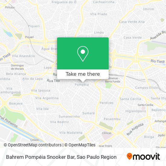 Bahrem Pompéia Snooker Bar map