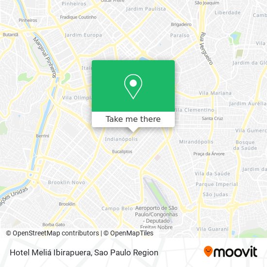 Hotel Meliá Ibirapuera map